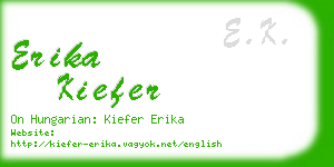 erika kiefer business card